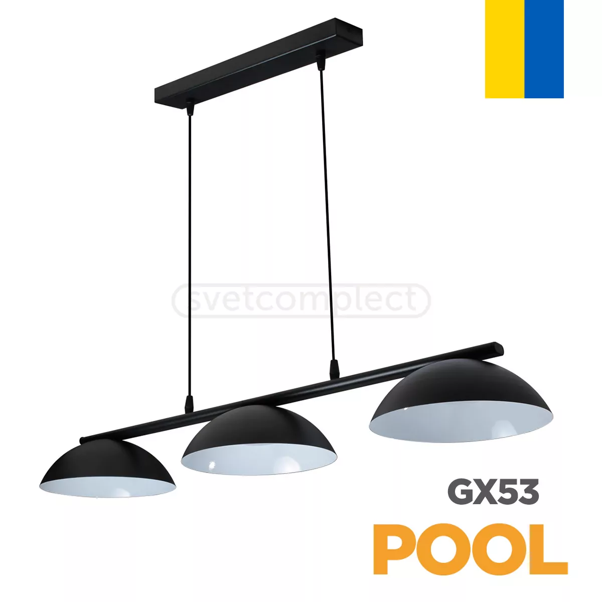 Підвіс POOL 3xGX53 чорний