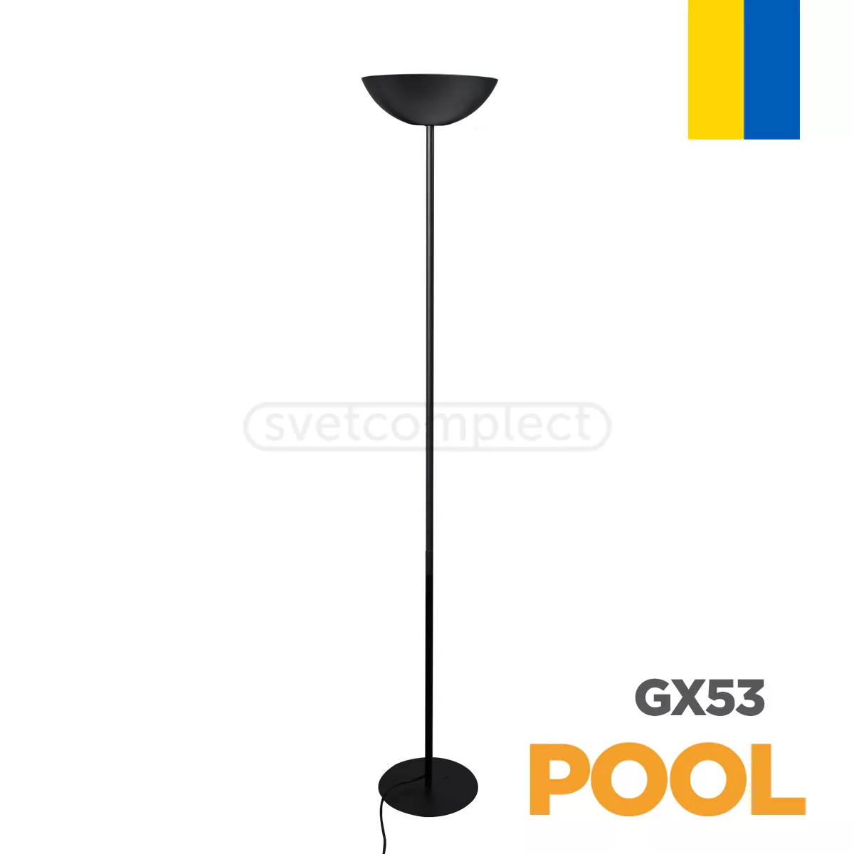 Торшер POOL 1xGX53 чорний