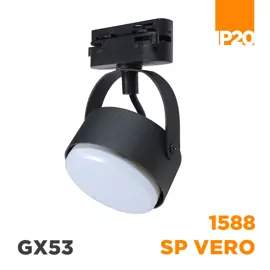 Світильник трековий SP Vero 1588-1 GX53 чорний Светкомплект 