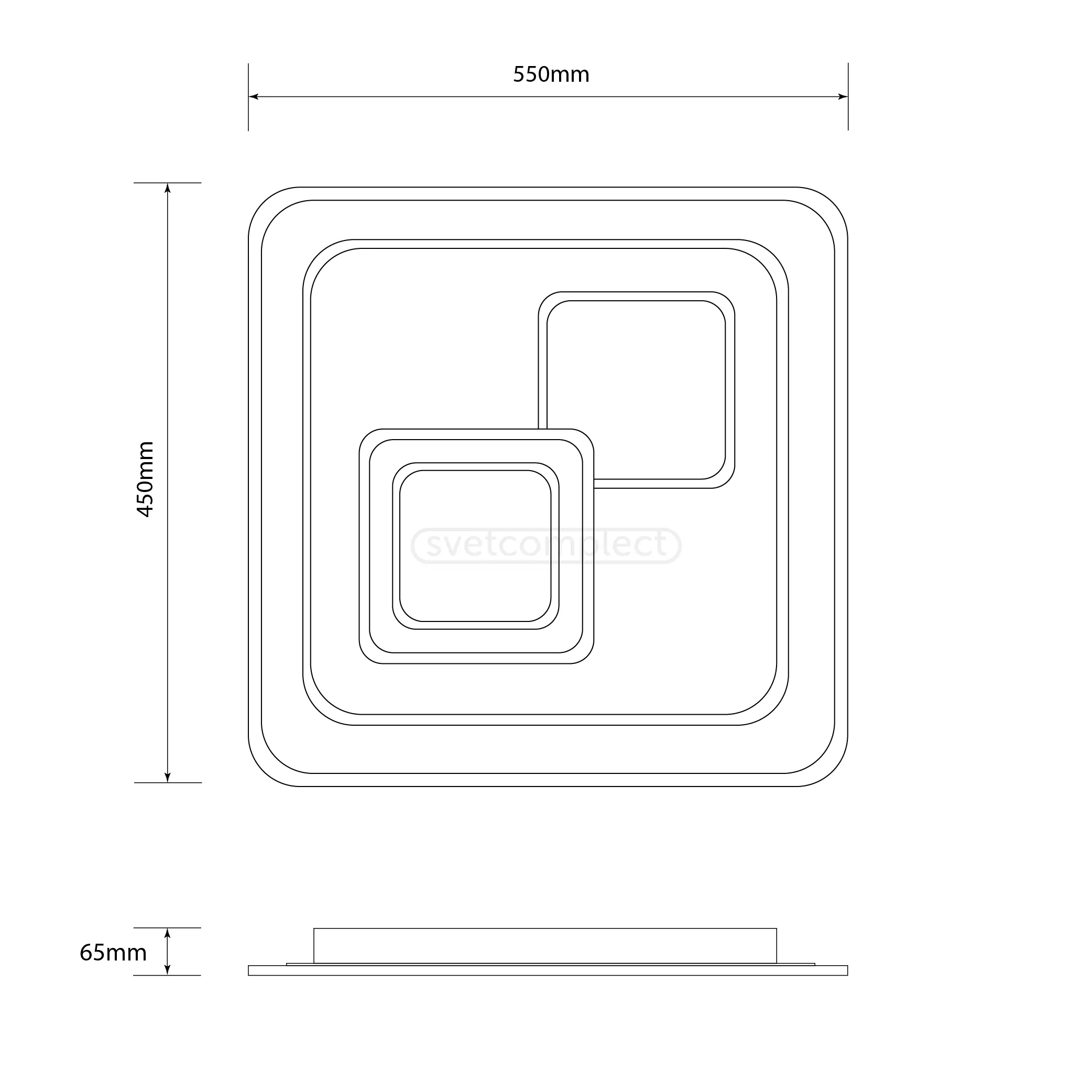 ACR 55 3S 120W RC 120 Вт білий матовий 2800-6000 К