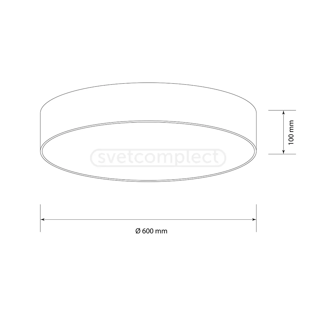 Світильник світлодіодний СВЕТКОМПЛЕКТ PL 600 OP 68W RGB ВК чорний з пультом ДУ