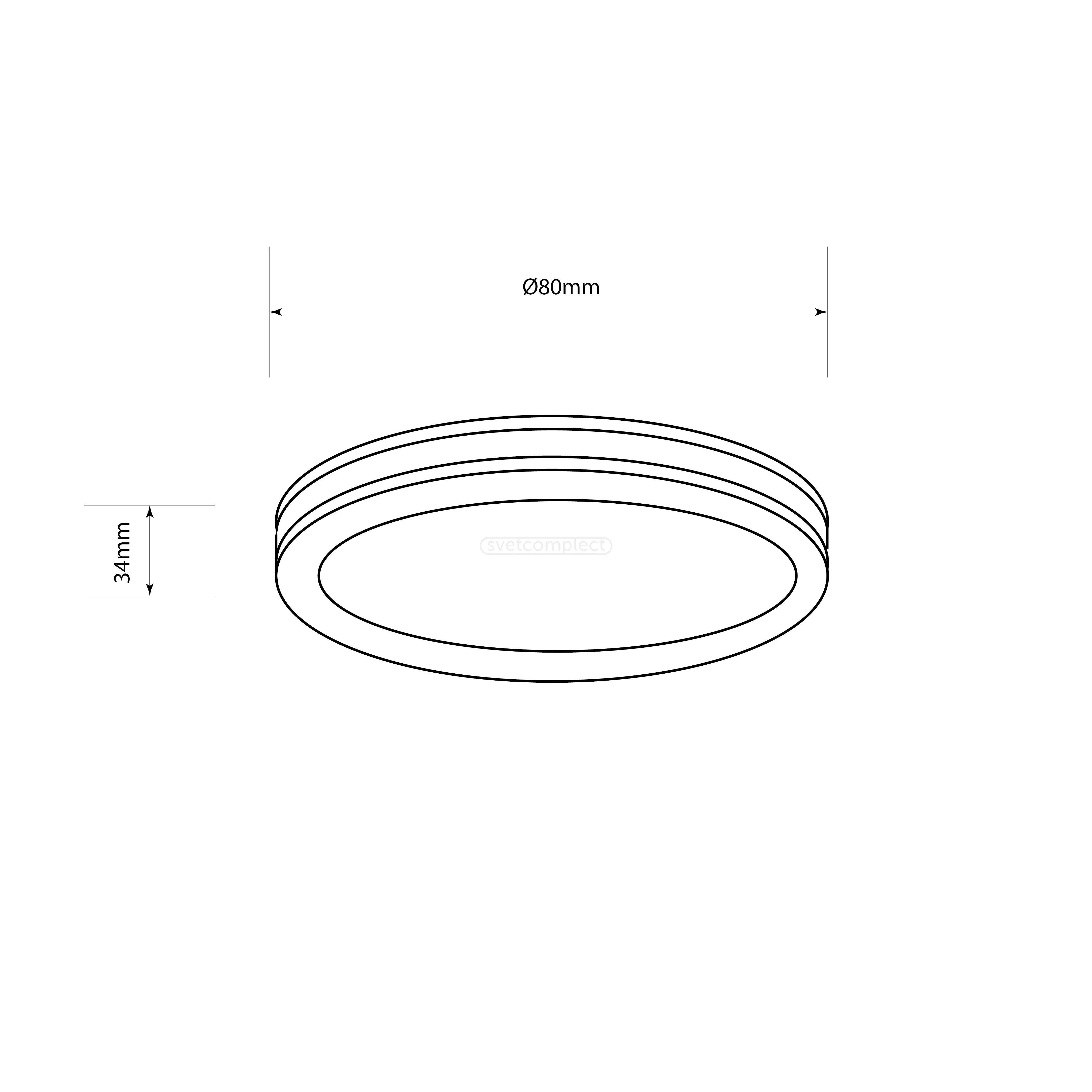 СВІТИЛЬНИК СВІТЛОДІОДНИЙ ТОЧКОВИЙ СВЕТКОМПЛЕКТ LED SDF 07R 7W 4500K WH
