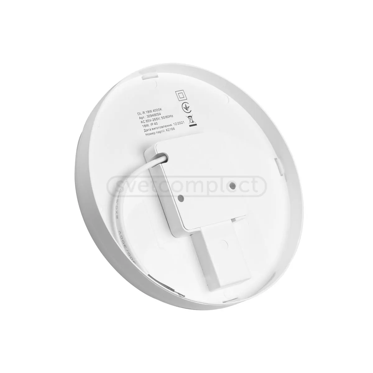Світильник накладний DL-R 18W 4000K WH Білий