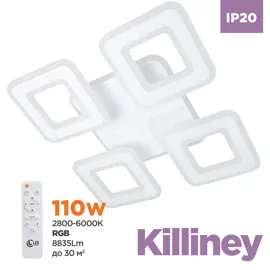 Люстра  Killiney LED S 4 RGB 110Вт RC LED CONCEPT 
