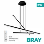 Підвіс Bray LED 3 85Вт RC чорний LED CONCEPT 