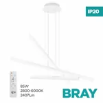Підвіс Bray LED 3 85Вт RC білий LED CONCEPT 