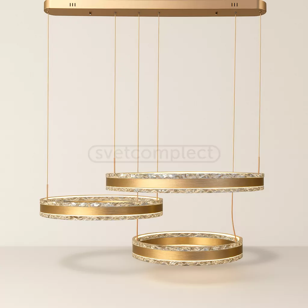 Світильник підвісний LEBIDKA 3PL-L RC 170W RC 12422Lm,3000-6500К,500х1400mm,ал.мет.плас.золLIGHT SET