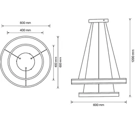 Світильник VERBA LED 2 PL 6012 100W,7800Lm,2800-6000K,600х1200mm,метал/пластик,білий,LIGHT SET