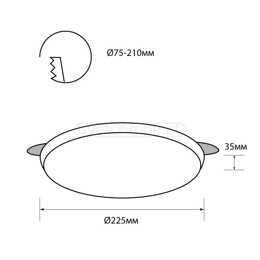 Светильник встраиваемый LED AFR 036 36W 4500K WH