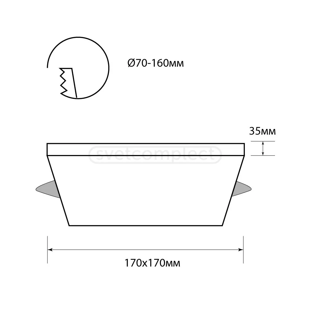 Світильник вбудовуваний LED AFS 024 24W 4500K WH