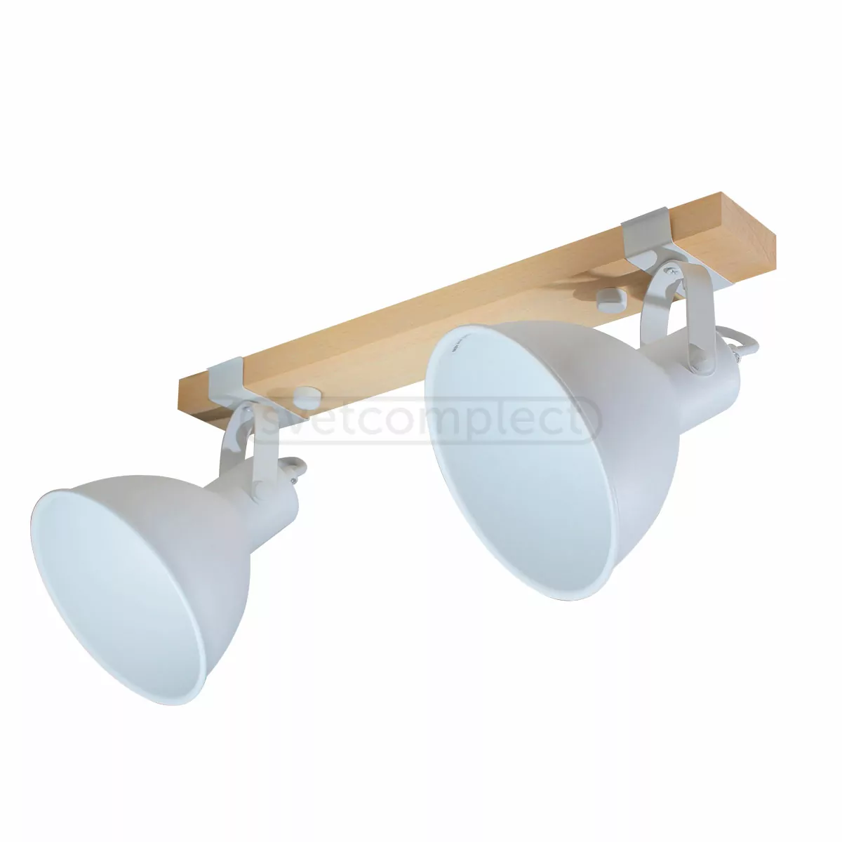 Спот Светкомплект Wooden AP 4919 2x40 Вт E27 білий