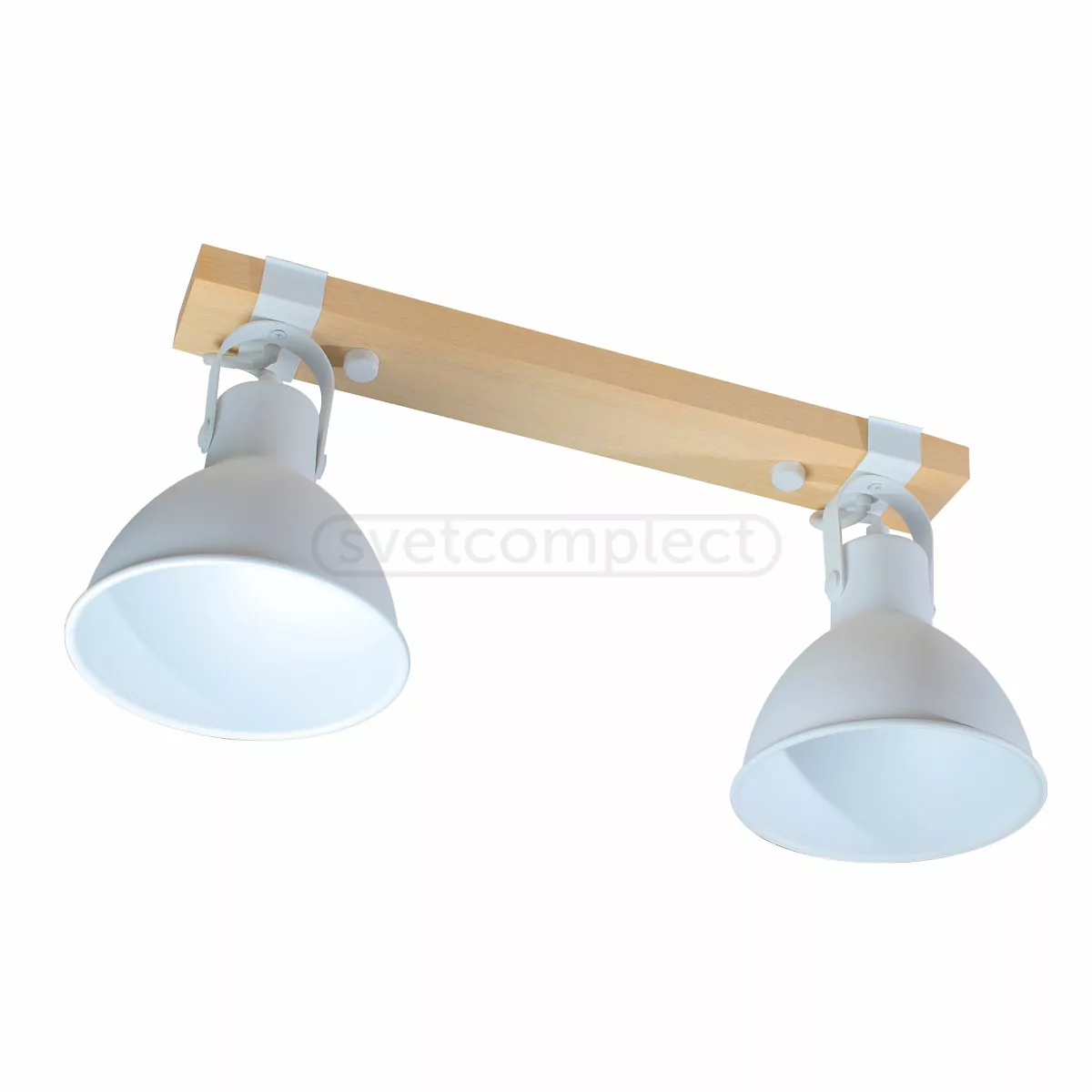 Спот Светкомплект Wooden AP 4919 2x40 Вт E27 білий