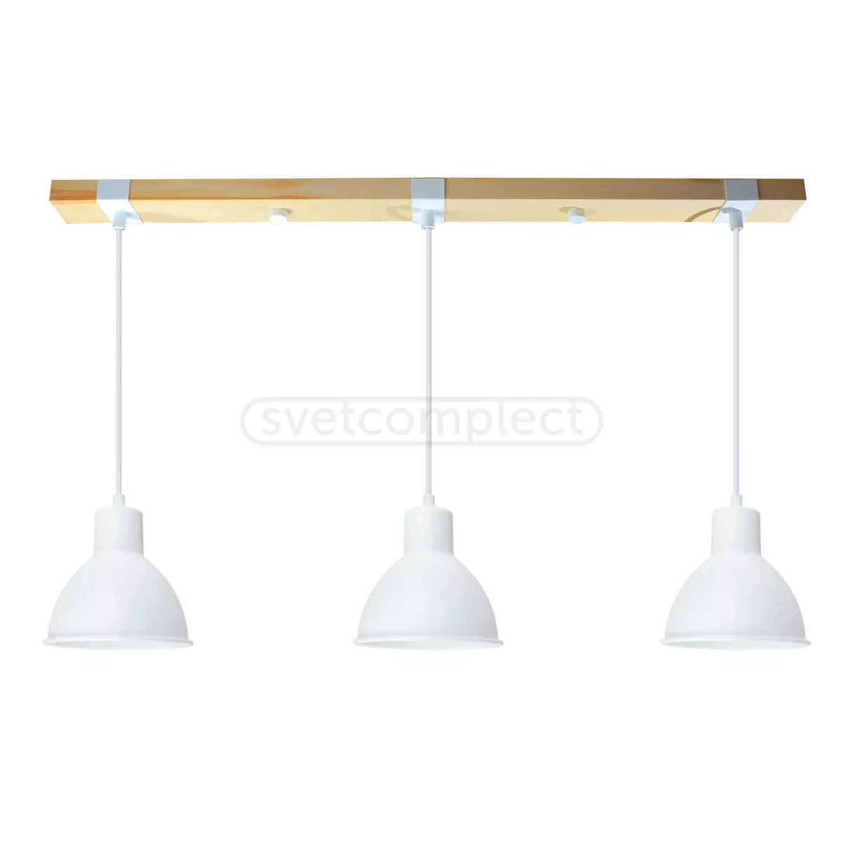 Підвіс Wooden SP 1664 3x40 Вт E27 білий Светкомплект
