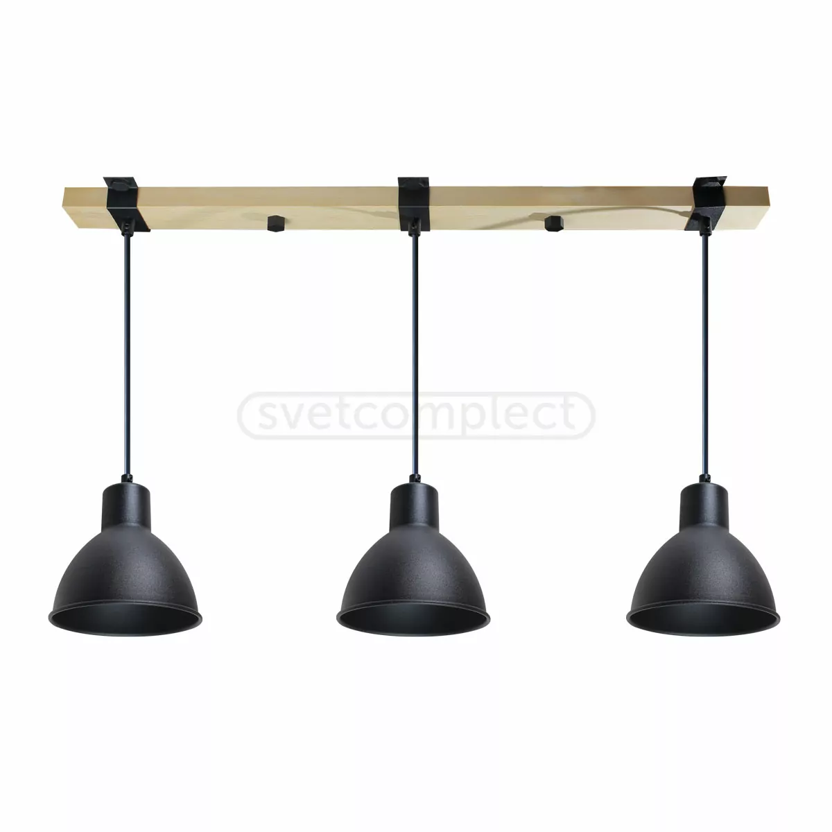 Підвіс Wooden SP 1664 3x40 Вт E27 чорний Светкомплект