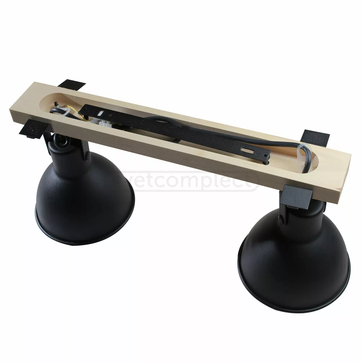 Спот Светкомплект Wooden AP 4919 2x40 Вт E27 чорний