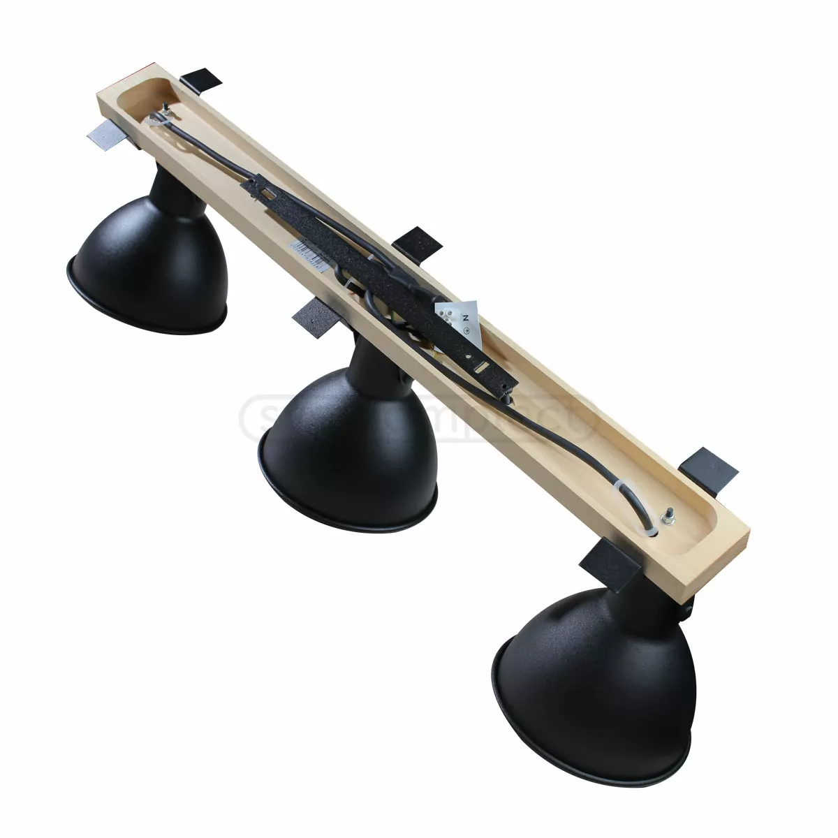 Спот Светкомплект Wooden AP 7119 3x40 Вт E27 чорний