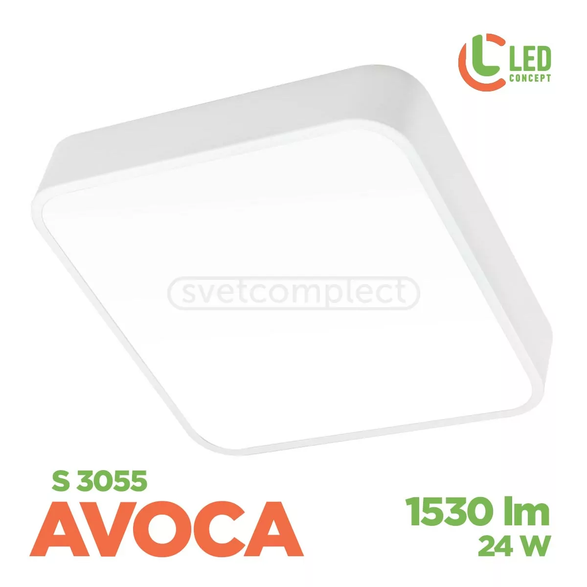 Світильник світлодіодний AVOCA LC S3055 24W CCT WH LED CONCEPT Світильник світлодіодний AVOCA LC S3055 24W CCT WH LED CONCEPT