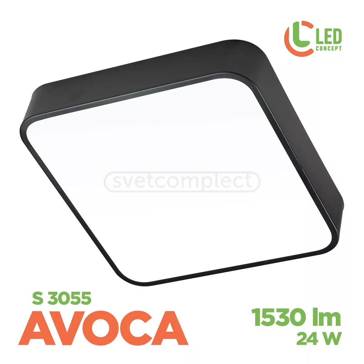 Світильник світлодіодний AVOCA LC S3055 24W CCT BK LED CONCEPT Світильник світлодіодний AVOCA LC S3055 24W CCT BK LED CONCEPT