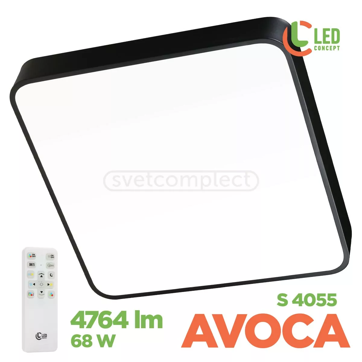 Світильник світлодіодний AVOCA LC S4055 68W BK LED CONCEPT Світильник світлодіодний AVOCA LC S4055 68W BK LED CONCEPT
