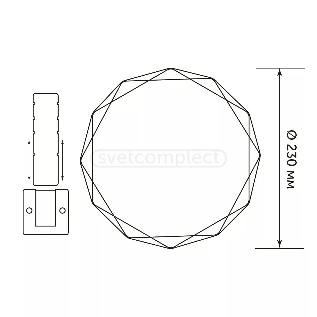 Світильник світлодіодний KNOCK LC 36W 4500К LED CONCEPT