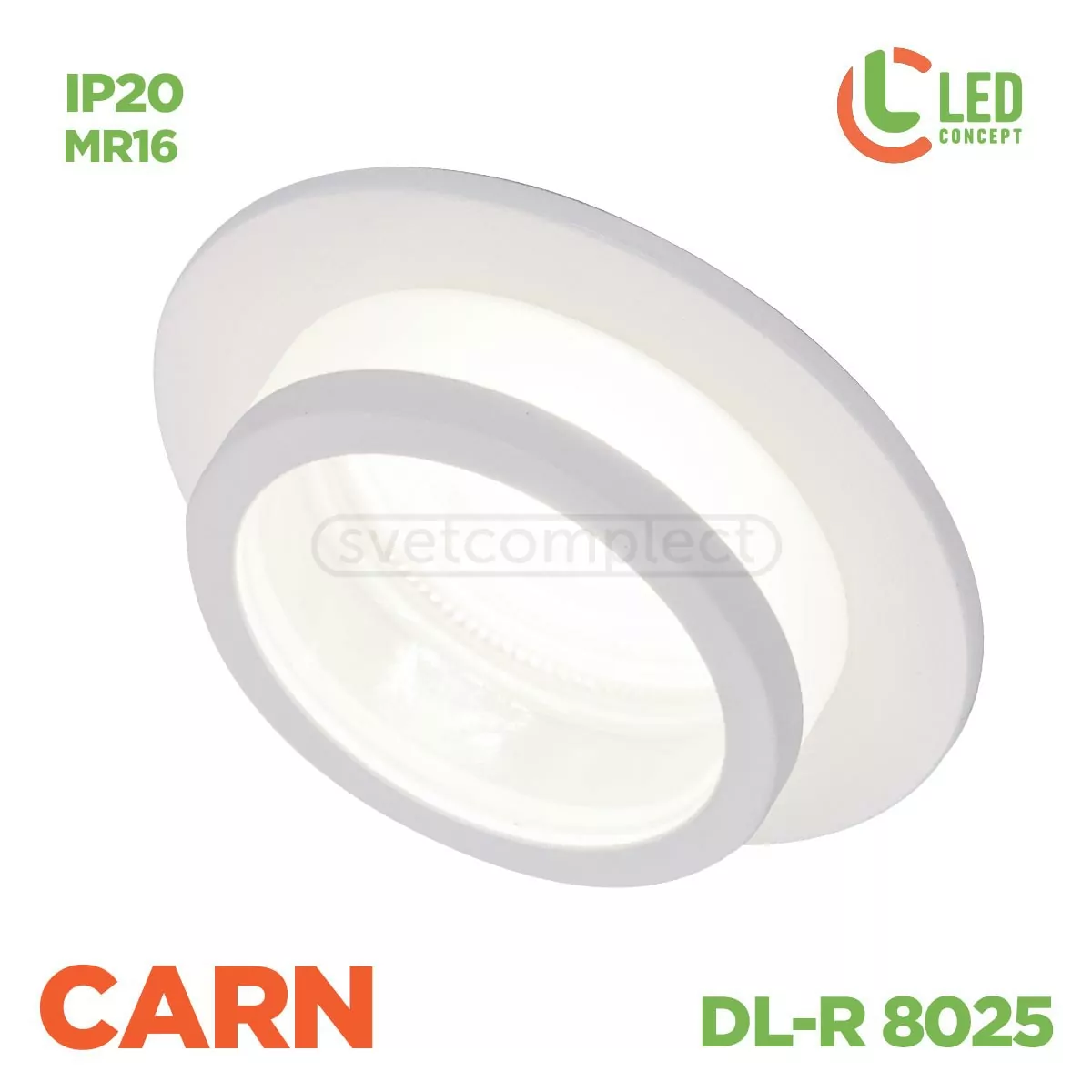 Світильник точковий CARN DL-R 8025 WH LED CONCEPT Світильник точковий CARN DL-R 8025 WH LED CONCEPT