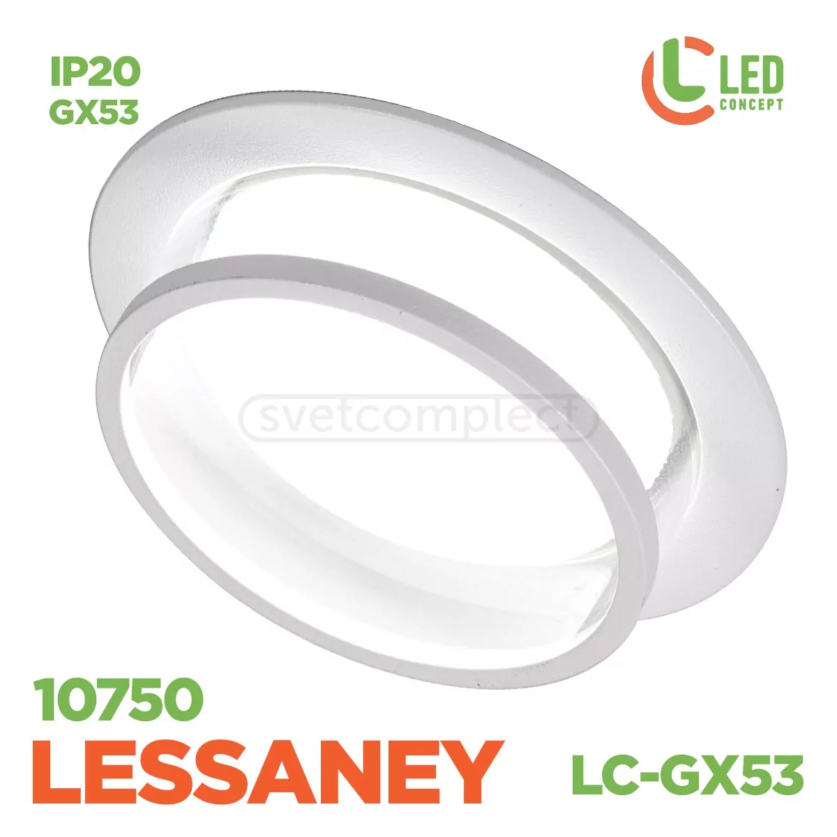 Світильник точковий  LESSANEY LC-GX53 10750 WH LED CONCEPT Світильник точковий  LESSANEY LC-GX53 10750 WH LED CONCEPT