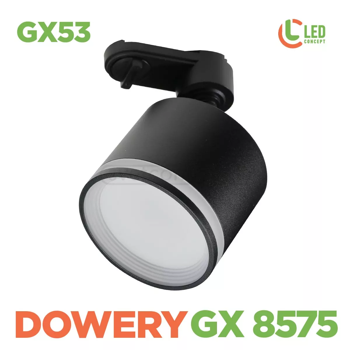 Cвiтильник трековий  DOWERY LCTR-GX 8575 GX53 BK LED CONCEPT Cвiтильник трековий  DOWERY LCTR-GX 8575 GX53 BK LED CONCEPT