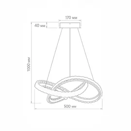 Світильник підвісний MARIYA LED PL 71W RC,6290Lm,3000-6500K,500x1000mm,алюм.мет./акр.зол.LIGHT SET