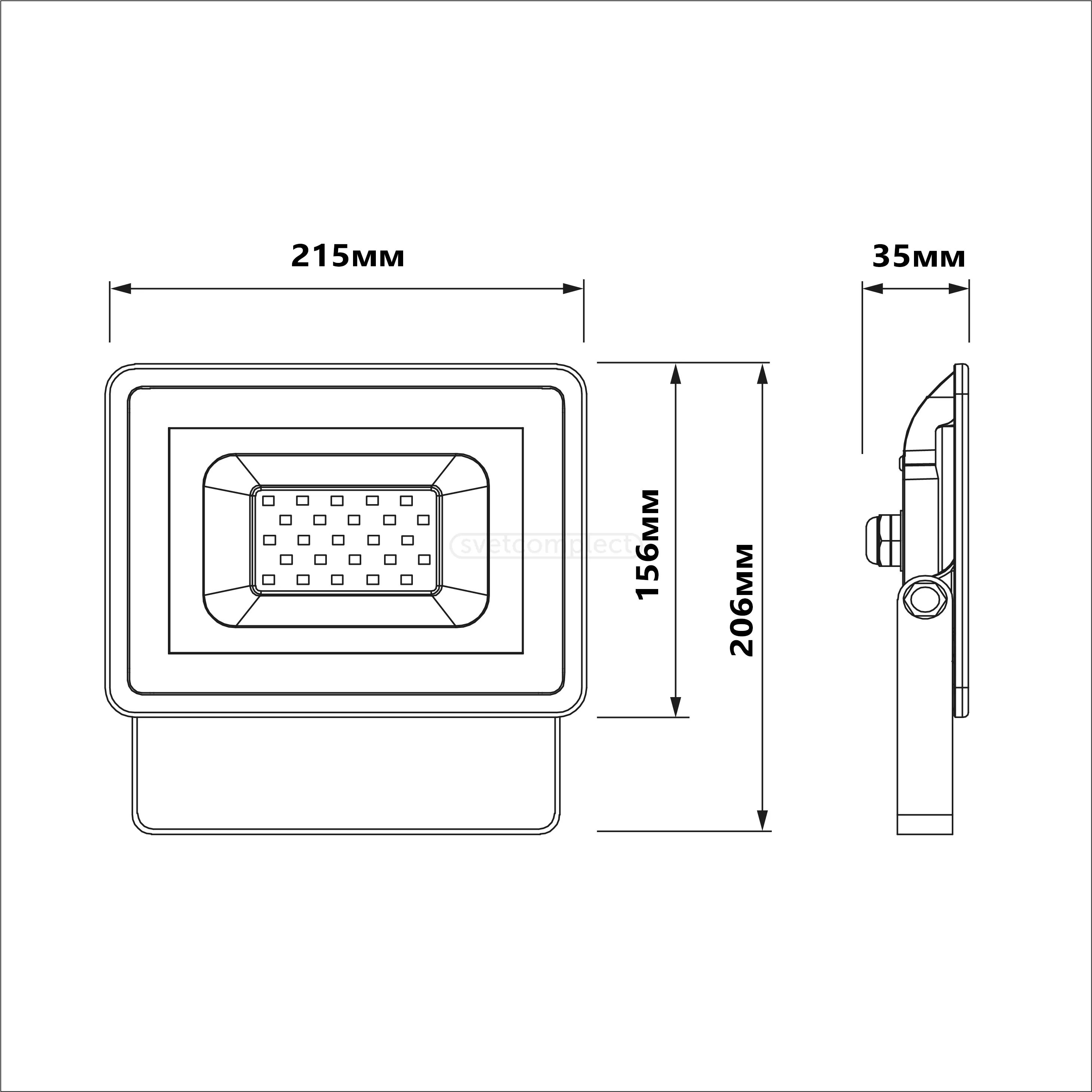 Прожектор LED FL-FP 050 SMD 50W 6500K IP65