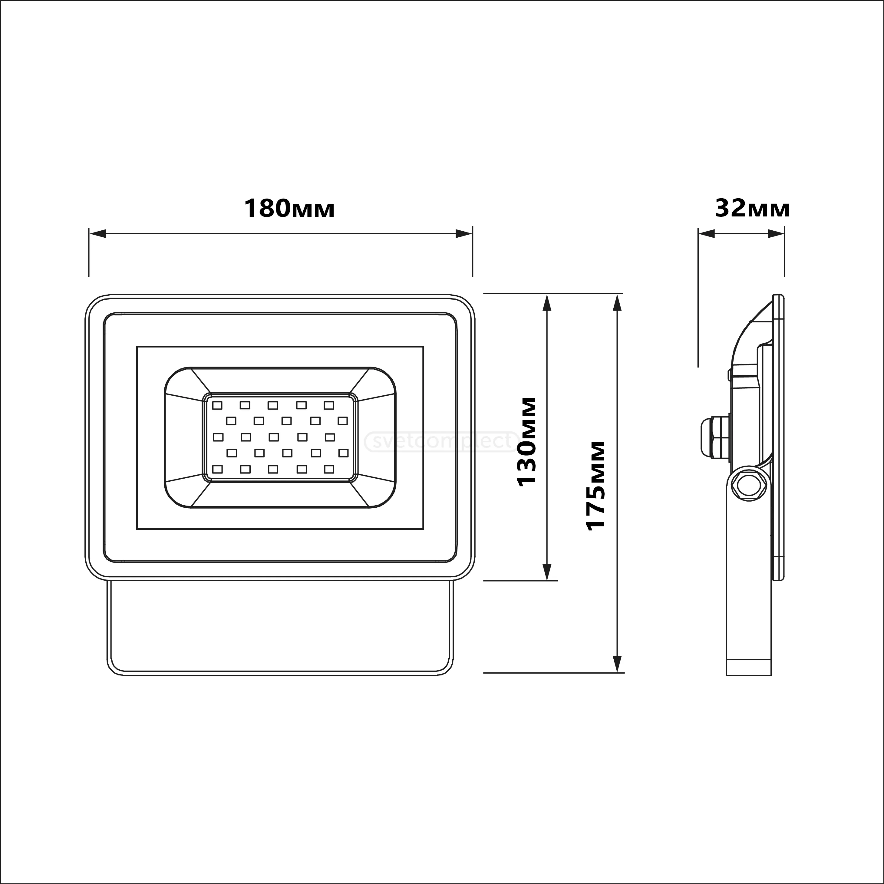 Прожектор LED FL-FP 030 SMD 30W 6500K IP65 Прожектор LED FL-FP 030 SMD 30W 6500K IP65