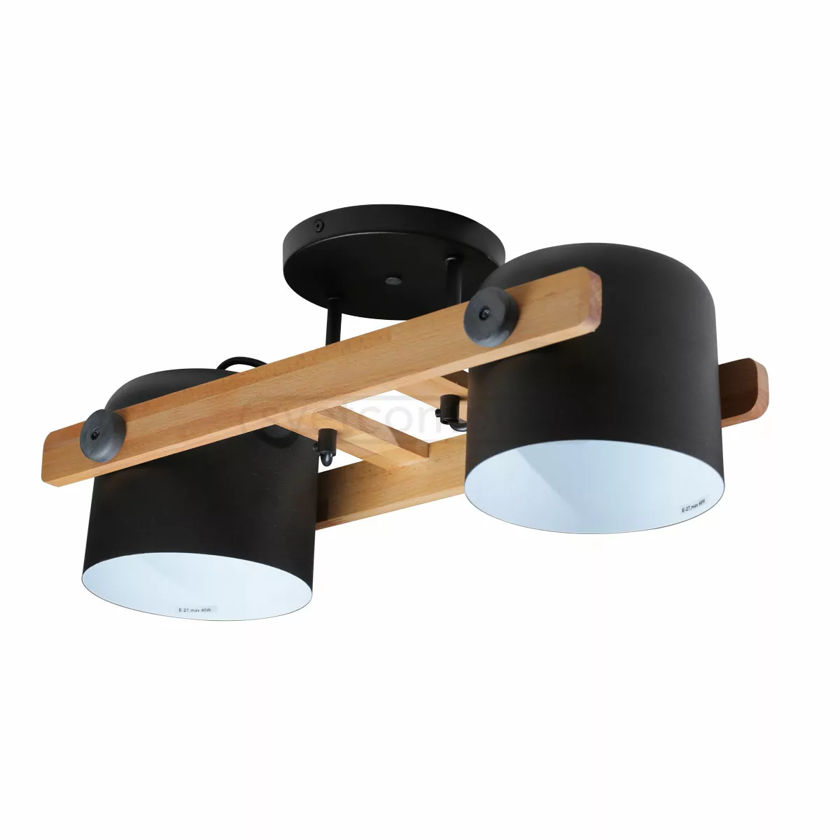 Потолочный светильник LOFT CRL 160 2x40W Е27 wood+BK