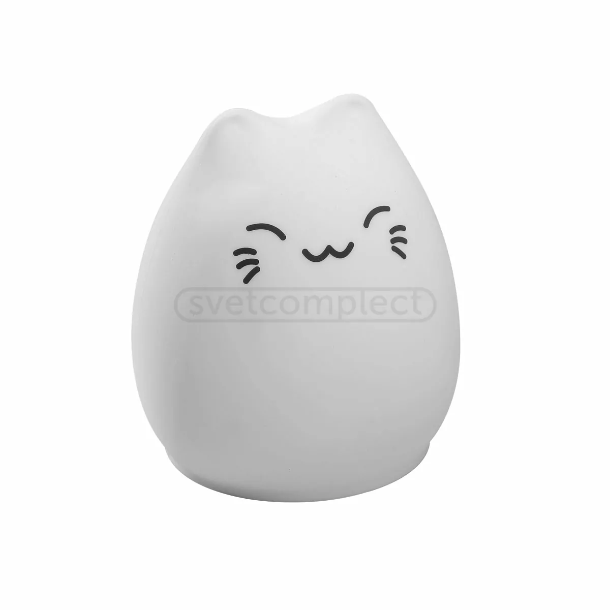 Нічник силіконовий Котик RGB PUPIL LED 0,4W 3xAAA, білий 