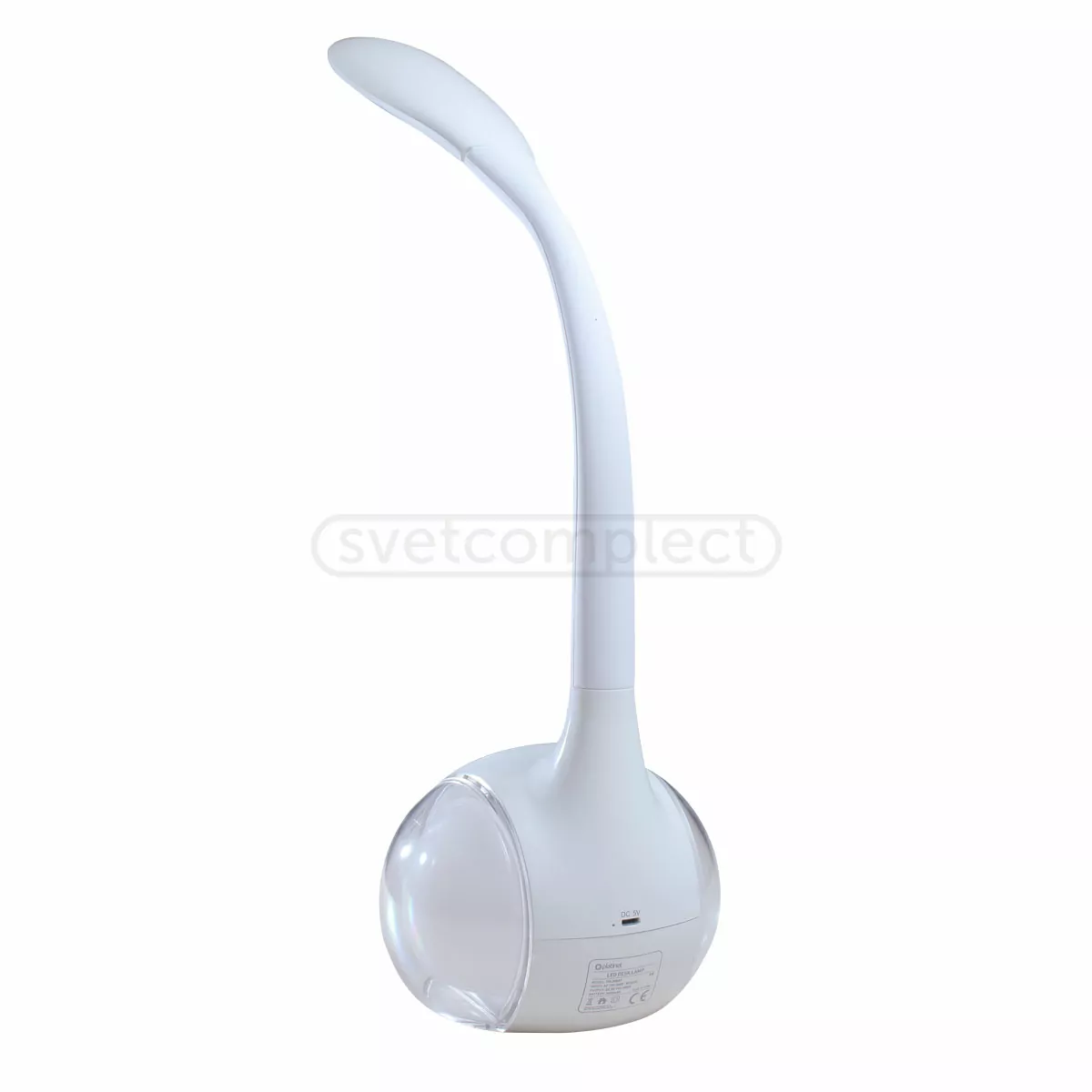 Настільна лампа LED  20AT, 5W, акум. 2400 mAh біла, пластик PLATINET