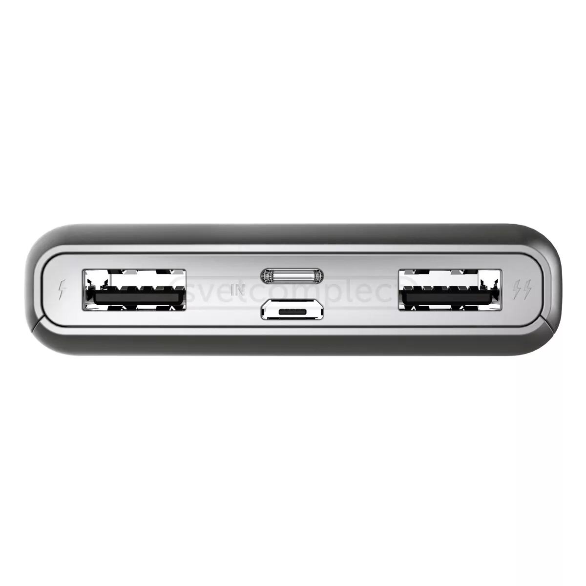 Зовнішній акумулятор (Powerbank) 10QIB 11000mAh з бездротовою зарядкою Qi, сірий,  PLATINET