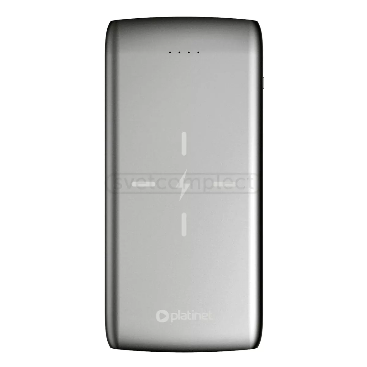 Зовнішній акумулятор (Powerbank) 10QIBP 11000mAh з бездротовою зарядкою Qi, сірий,  PLATINET