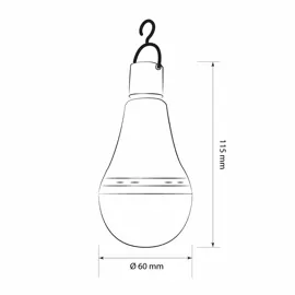 Лампа-світильник LIGHT SET LED BULB 7W A60 4500K 1800mAh