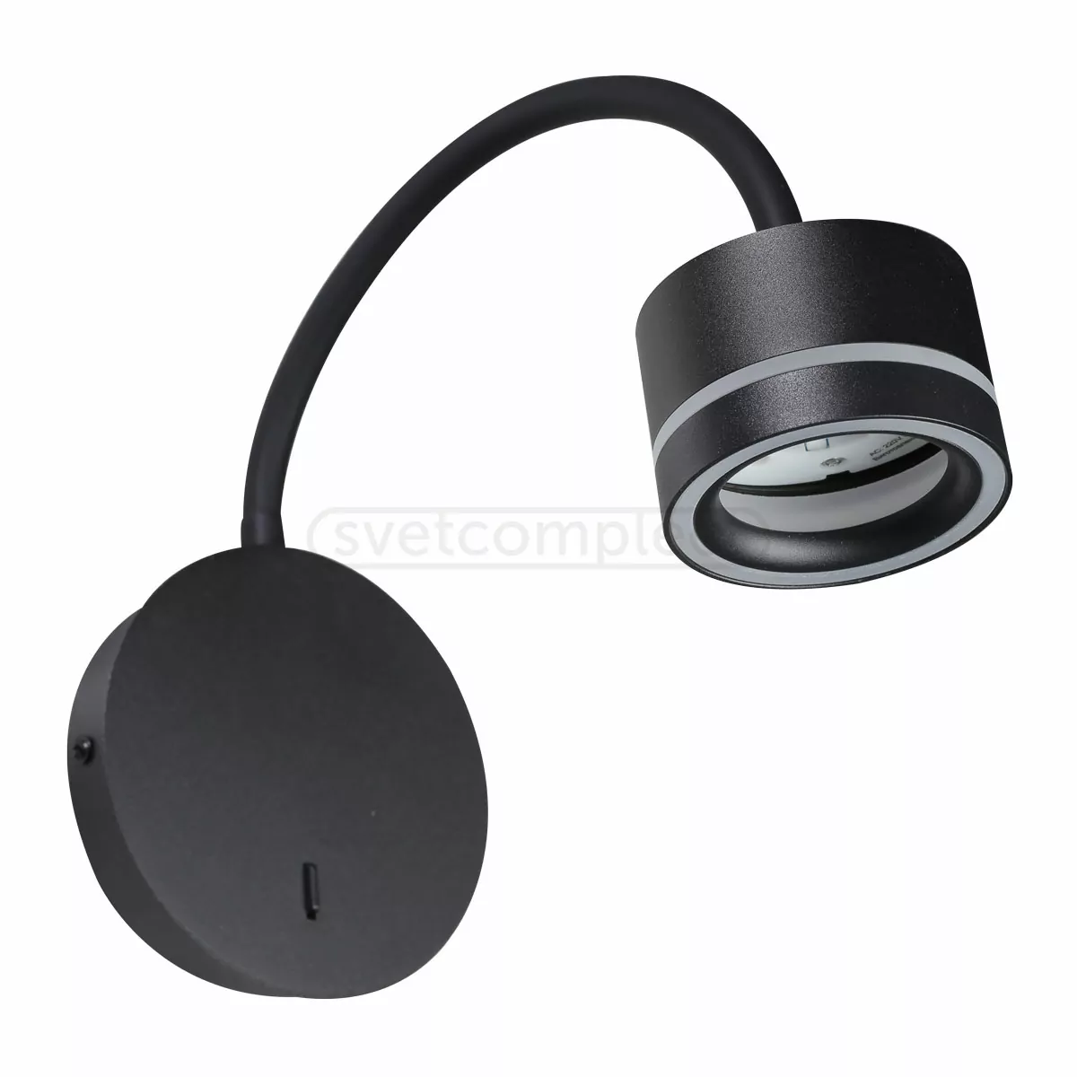 Світильник настінний бра NURE LC-WL 8555 GX53х1 алюм./акрил чорний LED CONCEPT Світильник настінний бра NURE LC-WL 8555 GX53х1 алюм./акрил чорний LED CONCEPT