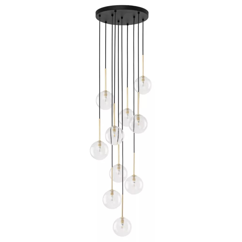 Підвіс NILOS 10 5944 10xG9 BLACK/GOLD TK-Lighting