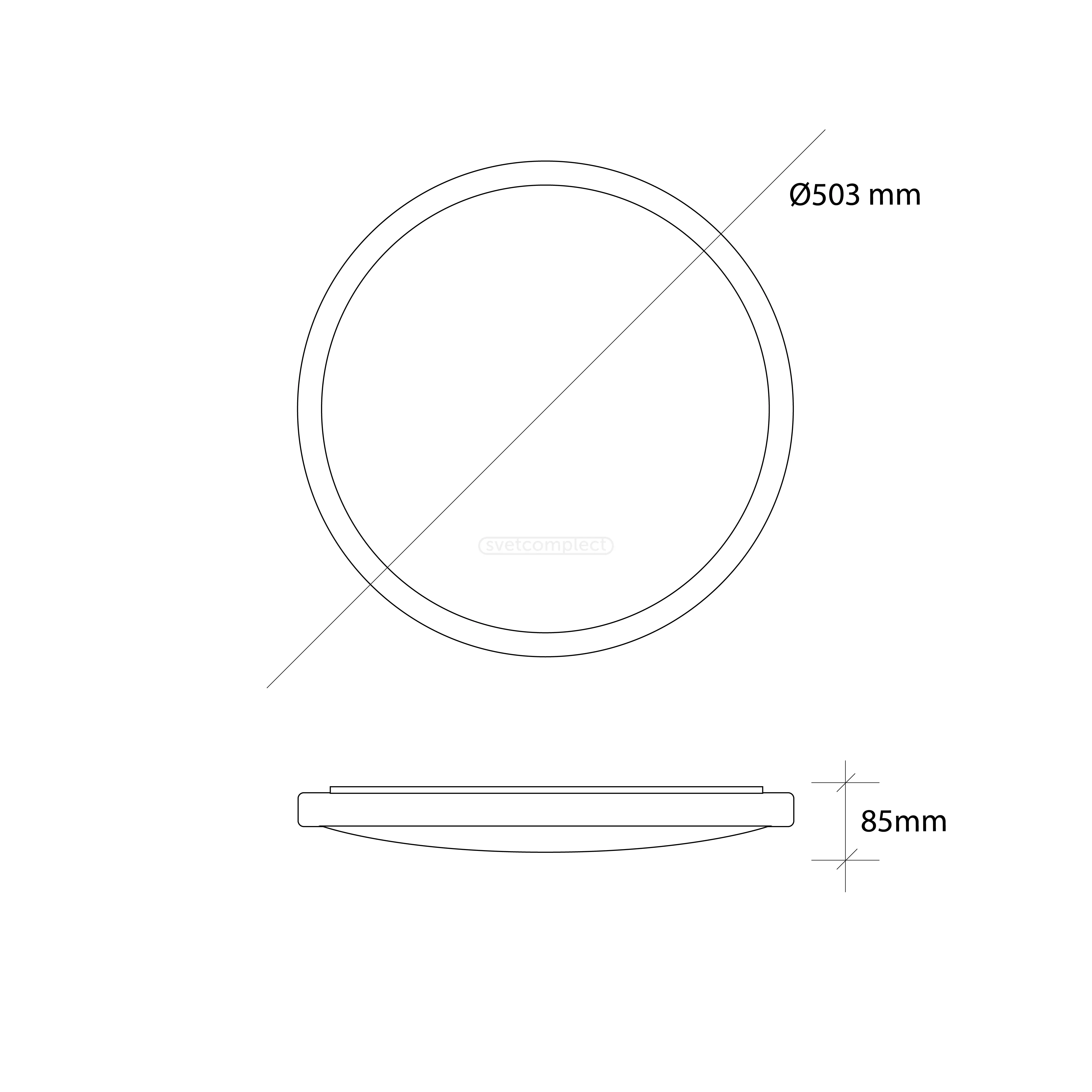 Світильник світлодіодний CRY-R RGB TX IR RC з пультом ДУ 60 Вт 