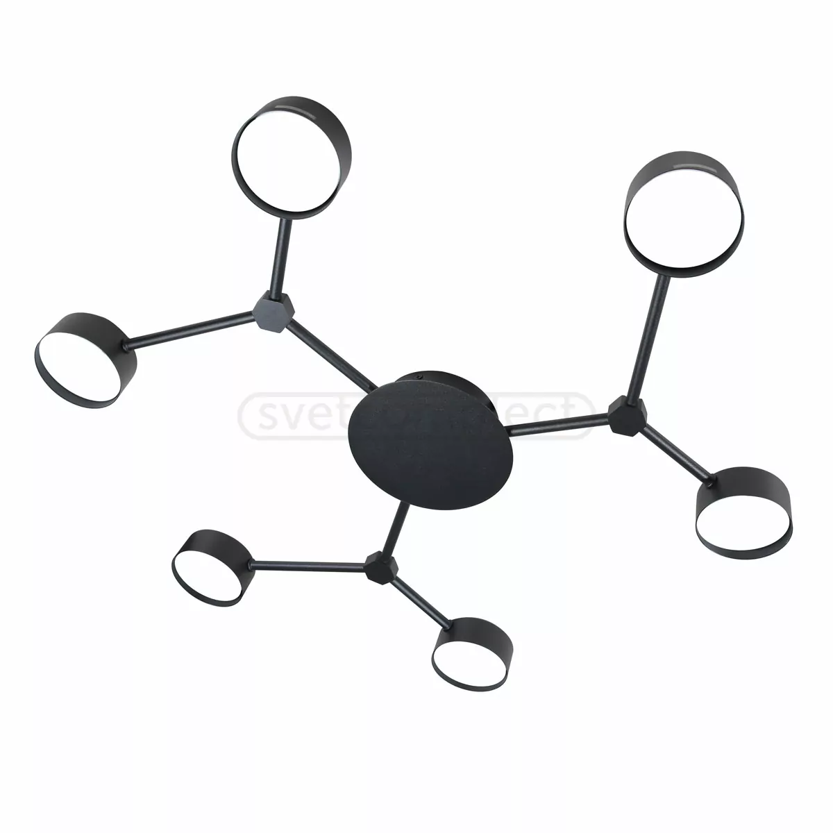 Люстра стельова Люстра Atom GR 6xGX53 чорний Светкомплект Україна