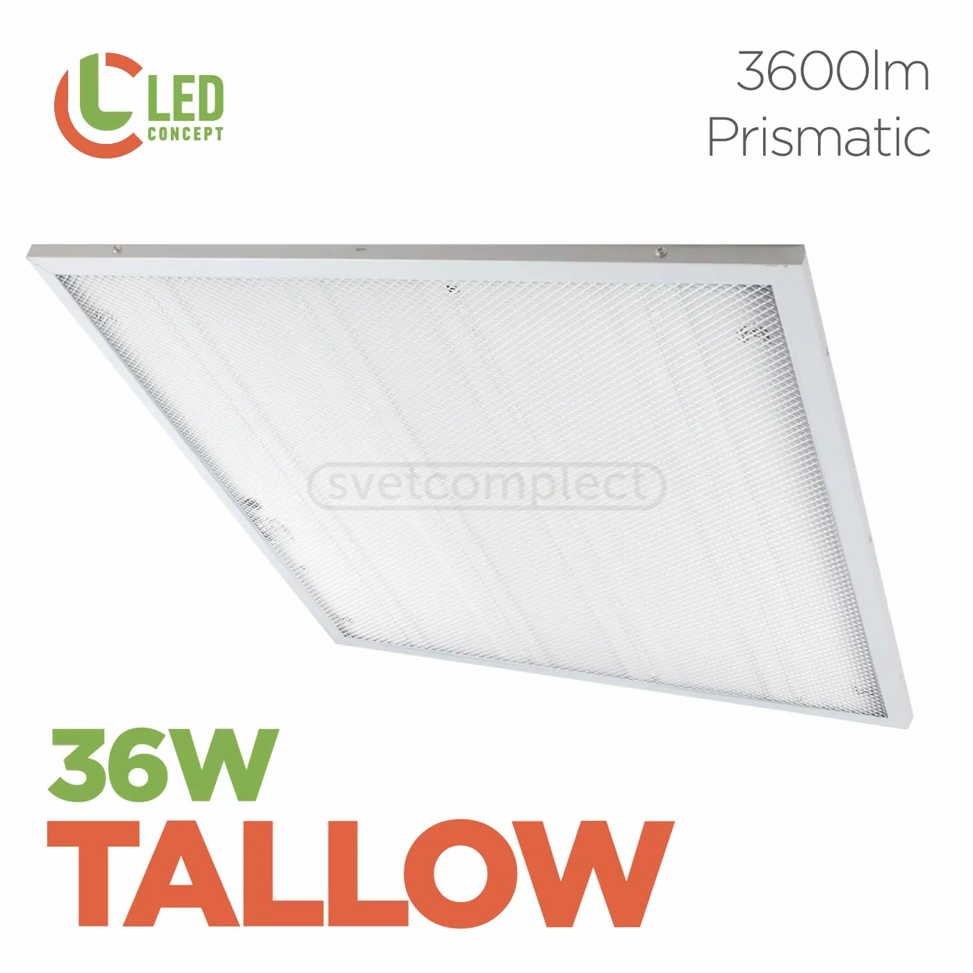Світильник світлодіодний LED PL 36W 6500K TALLOW Prismatic LED CONCEPT Світильник світлодіодний LED PL 36W 6500K TALLOW Prismatic LED CONCEPT
