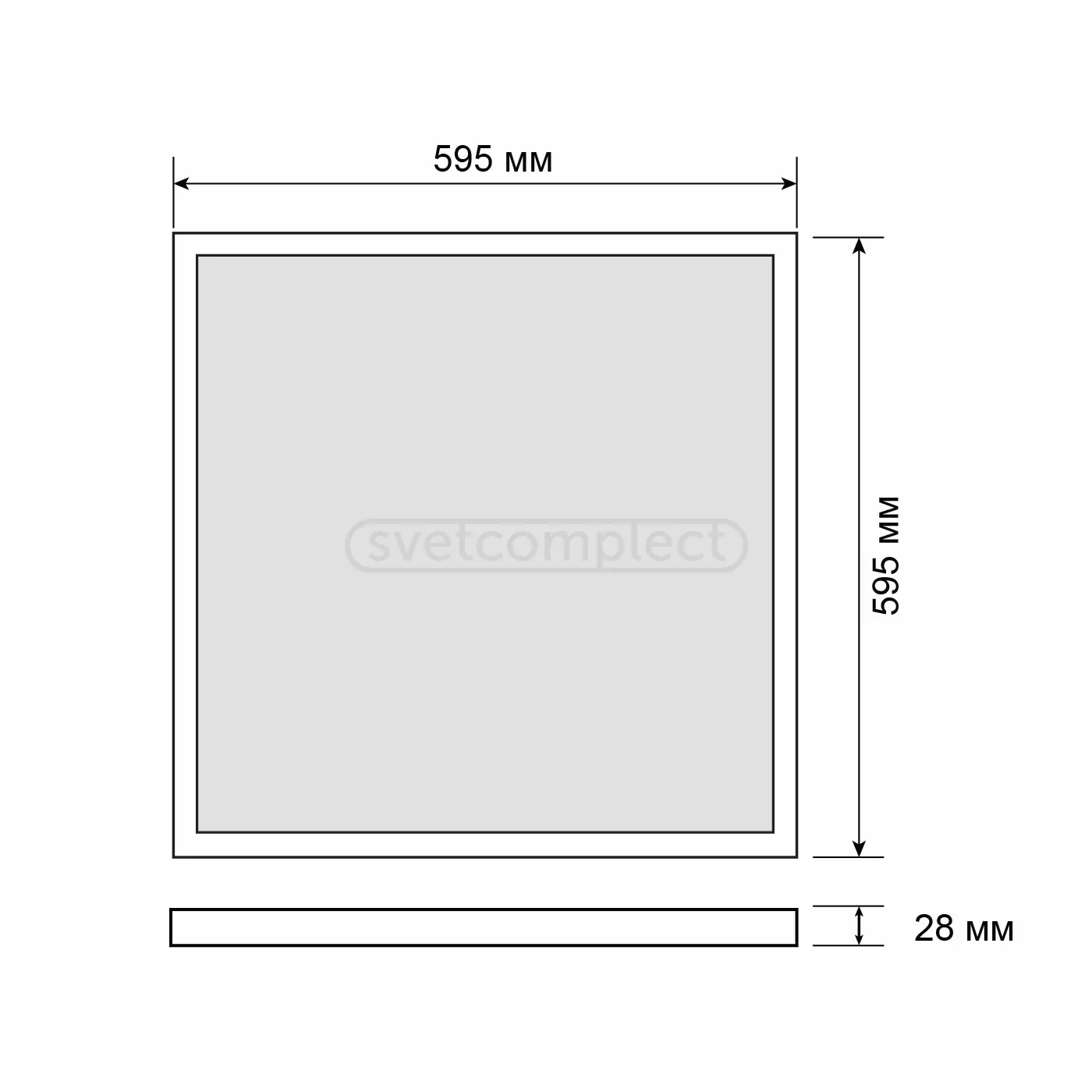 Світильник світлодіодний LED PL 48W 6500K TALLOW Milky LED CONCEPT Світильник світлодіодний LED PL 48W 6500K TALLOW Milky LED CONCEPT