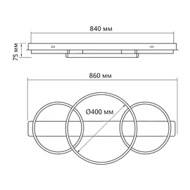 Світильник OVES LED 3R 84W RC,3780Lm,3000-6500K,860x75mm,мет.плас.чорн.дер.LIGHT SET