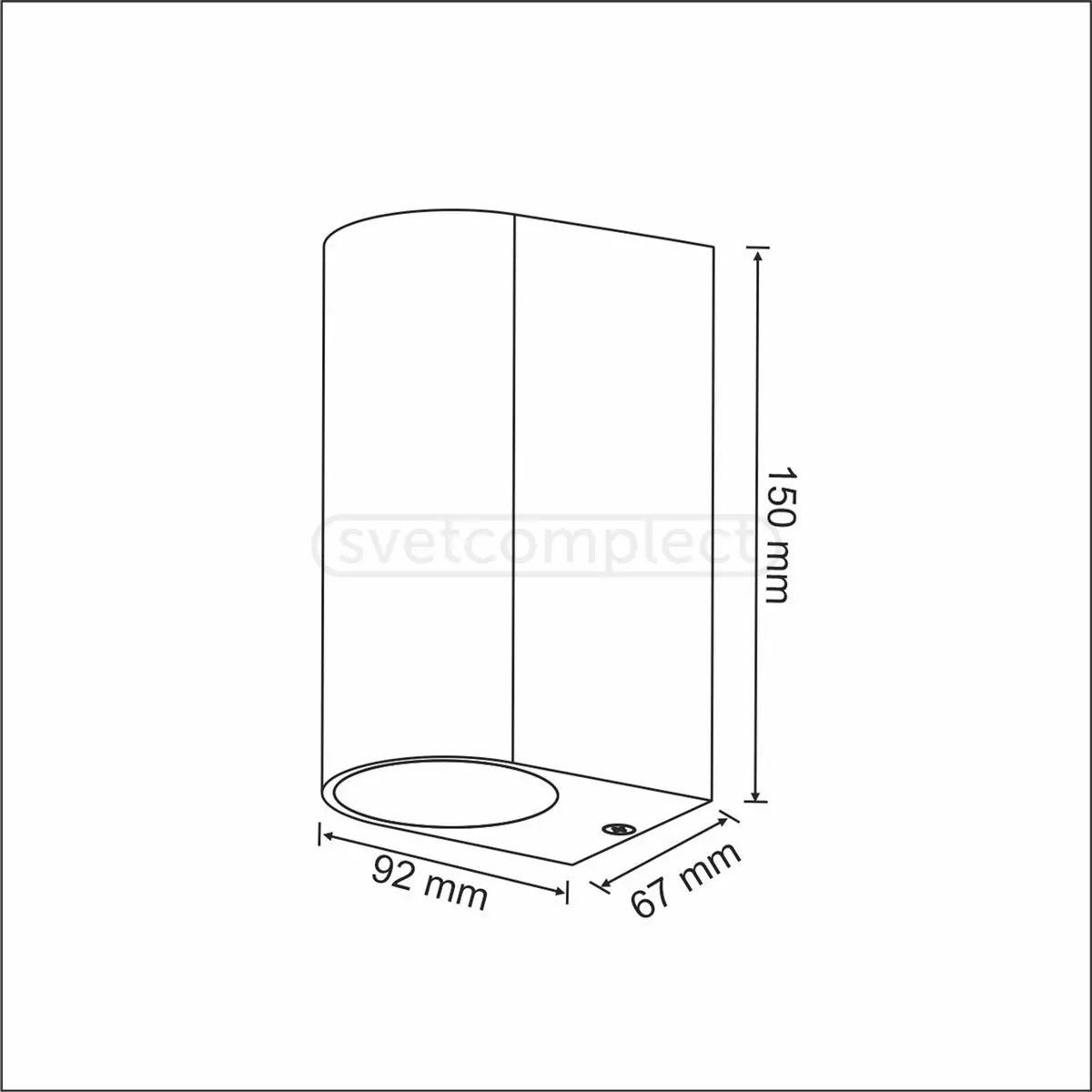 Підсвітка зовнішня Polux BOSTON R 2хGU10 max 10W, IP44 Cатин