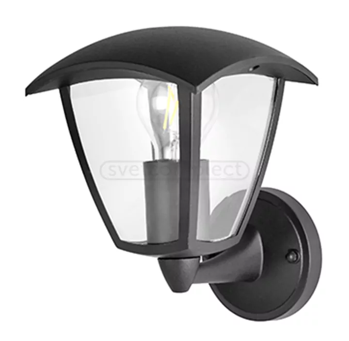 Бра вверх садово-паркове Polux IGMA 1хЕ27 max 12W, IP44 Чорний