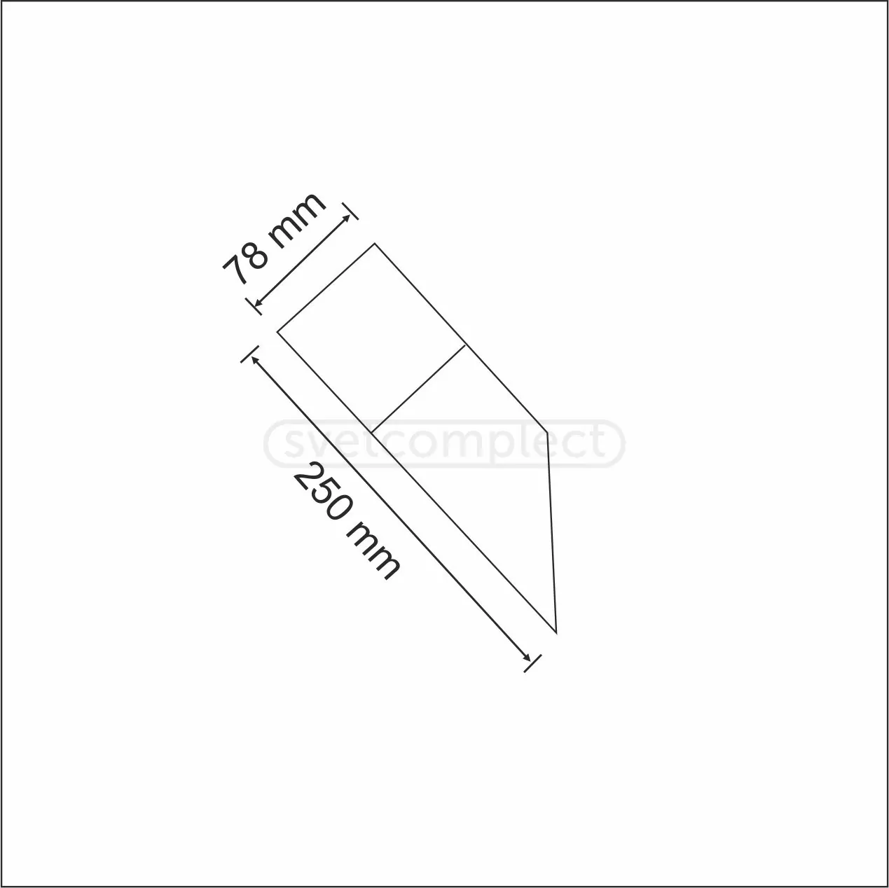 Бра під кутом садово-паркове Polux NEW YORK 1хЕ27 max 12W, IP44 Графіт