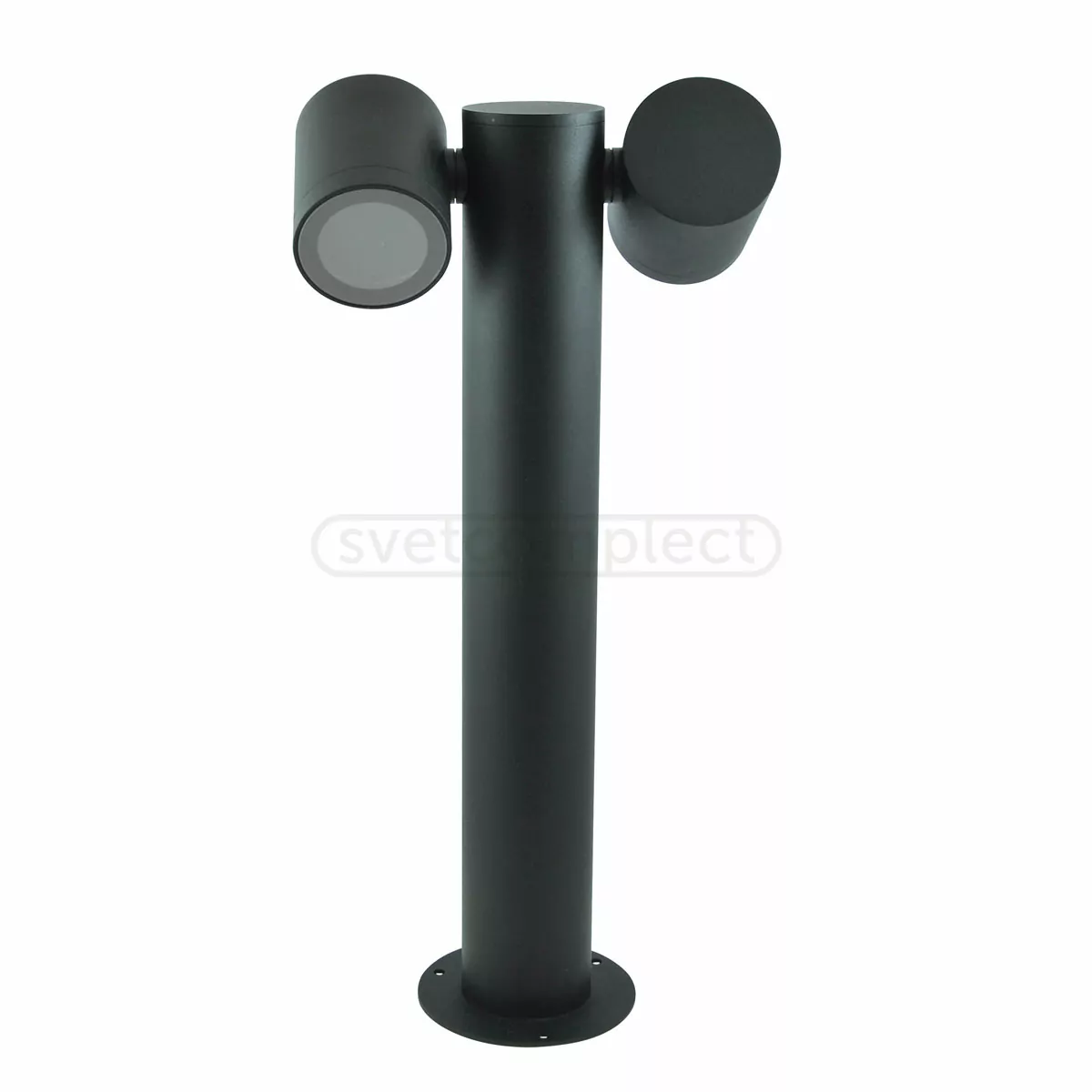 Стовпчик садово-парковий Polux PINO 2хGU10 max 10W, 44см, IP44 Чорний