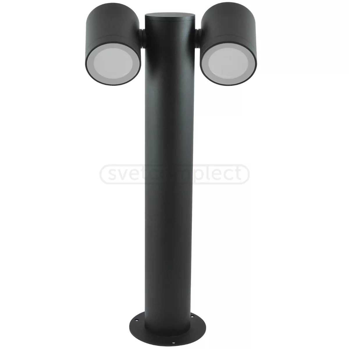 Стовпчик садово-парковий Polux PINO 2хGU10 max 10W, 44см, IP44 Чорний