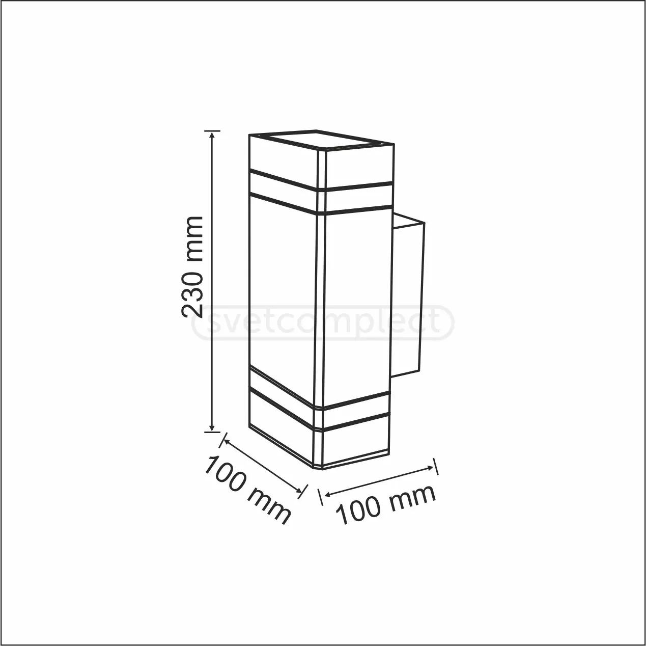 Підсвітка зовнішня Polux GILBERT 2хGU10 max 10W, IP44 Чорний 