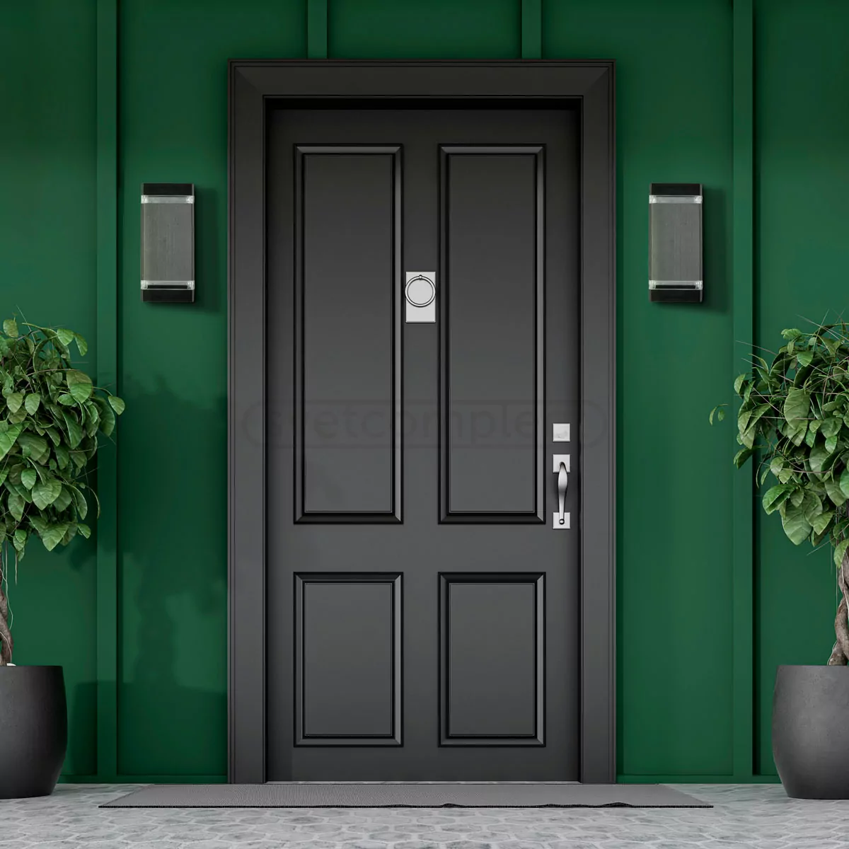 Підсвітка зовнішня Polux GILBERT 2хGU10 max 10W, IP44 Чорний 